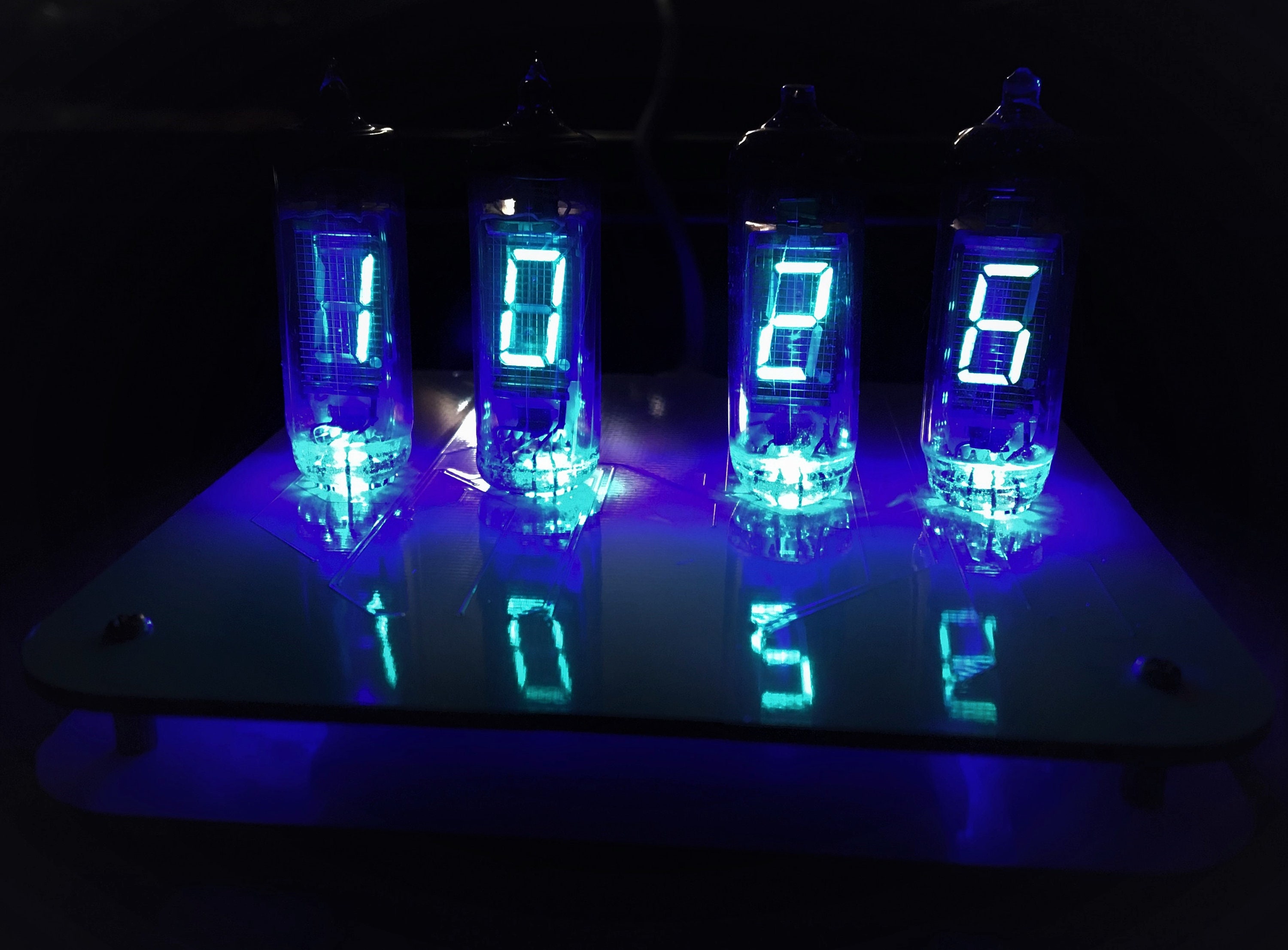 VFD Vacuum Fluorescent Clock 4 Digit IV6 Tubes 5V Power Supply Cable