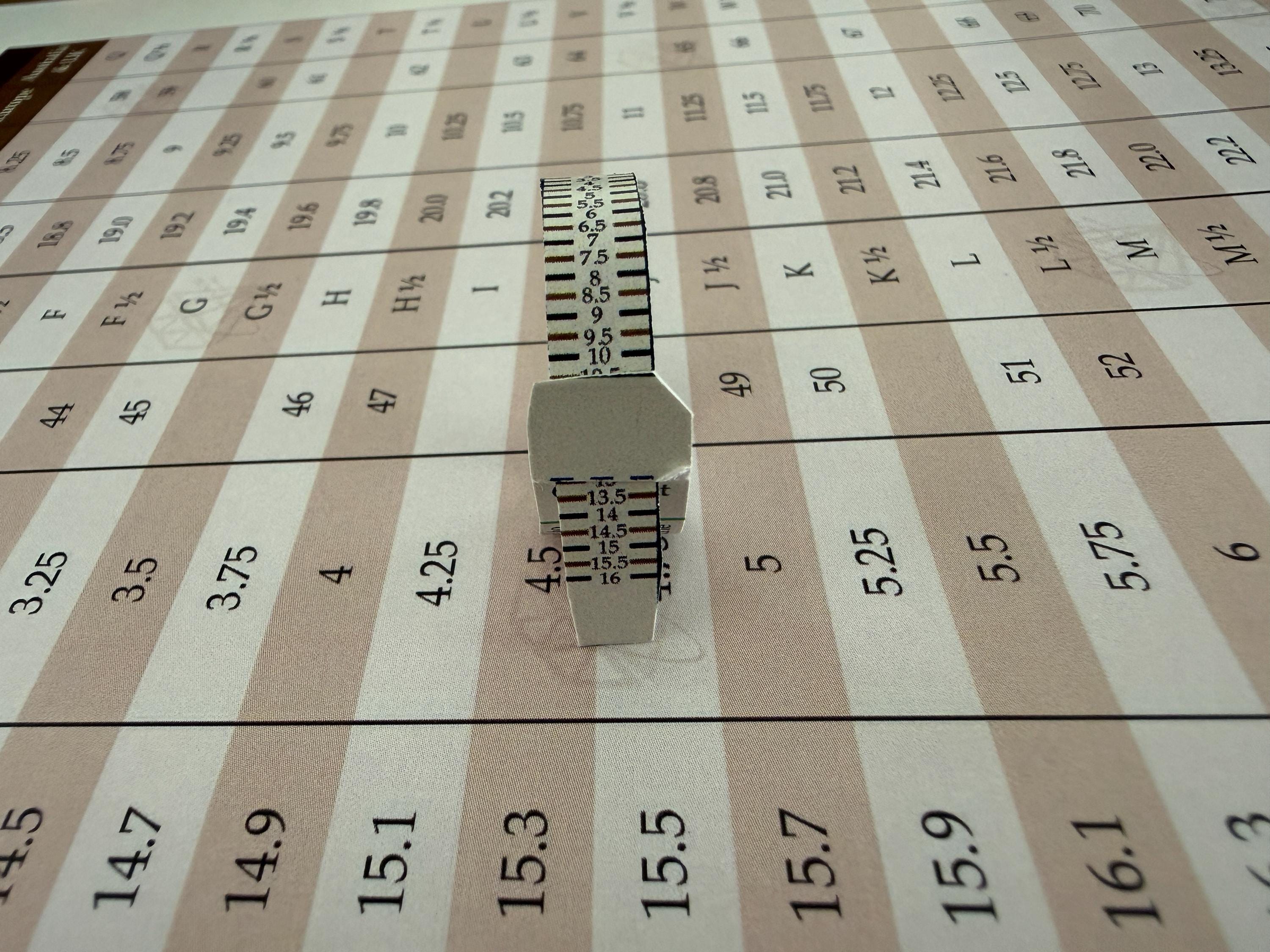 Printable Ring Sizer Tool PDF – Us/uk/international Ring Size Chart ...