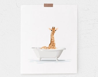 Giraffe Bath Decor Etsy