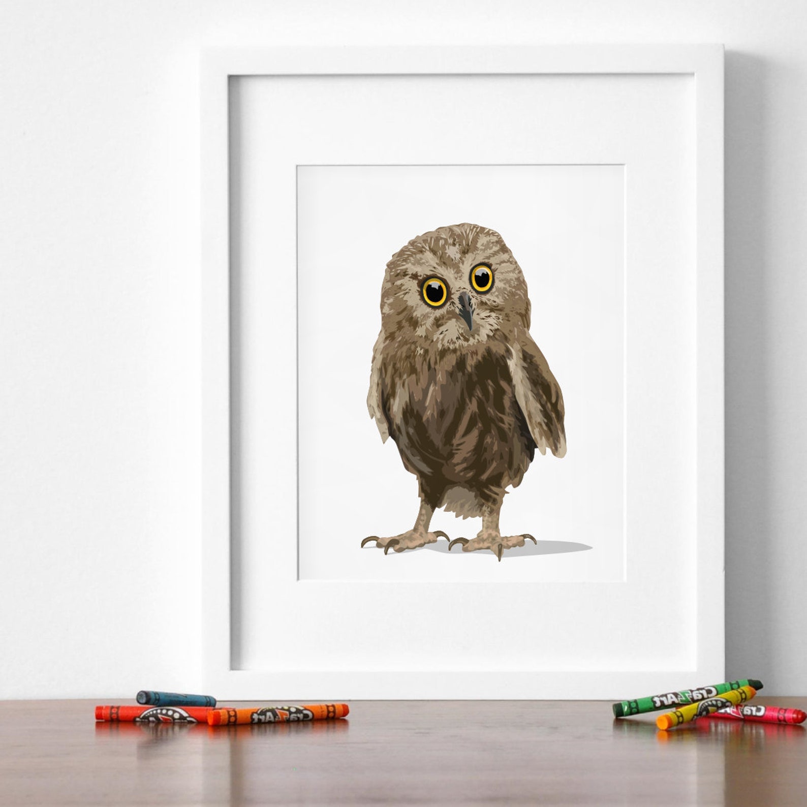 Baby Owl Art PRINTABLE Woodland Owl Nursery Artwork Baby Etsy