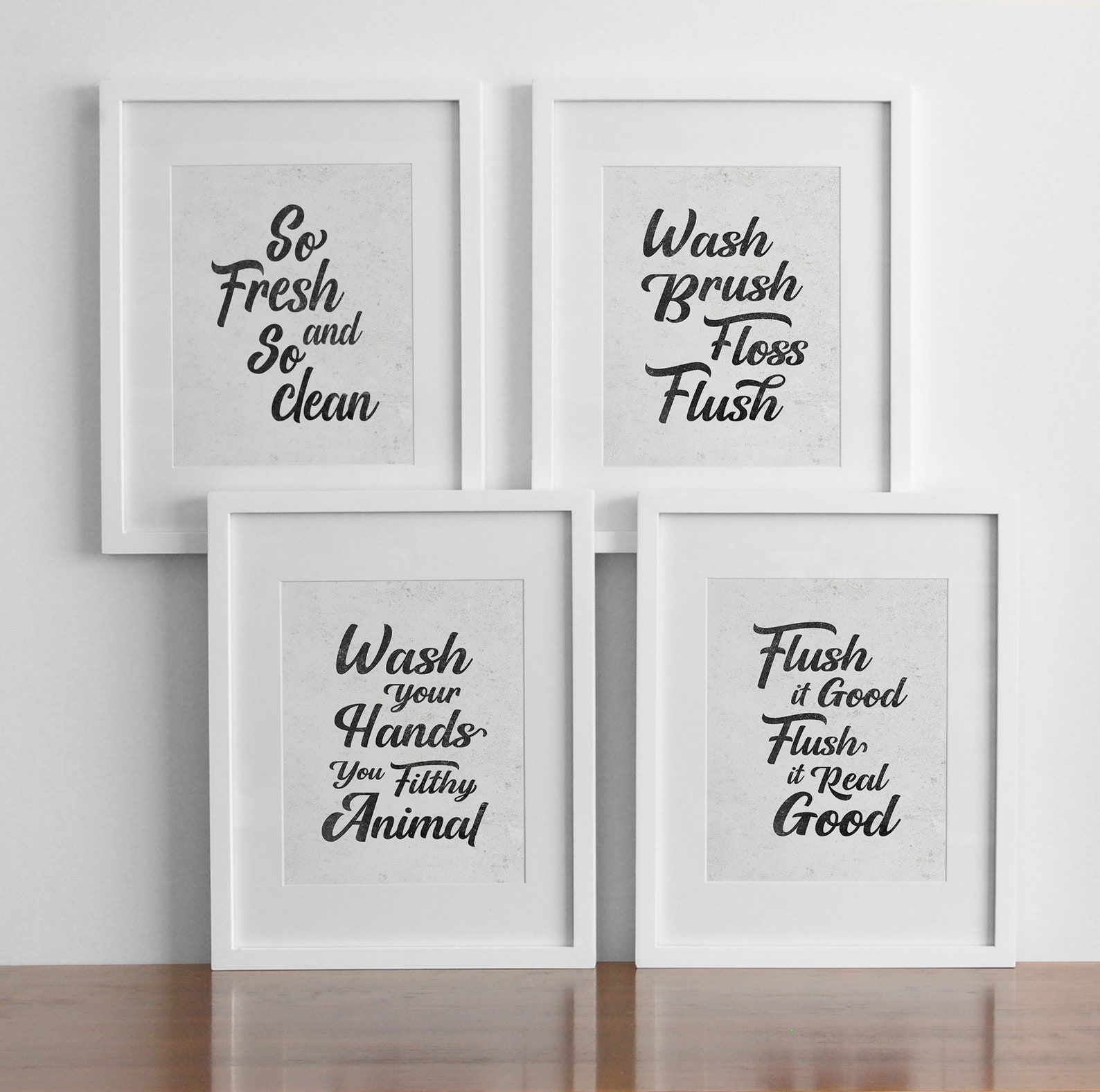 Bathroom Wall Decor PRINTABLE Bath Art Wash Your Hands You - Etsy