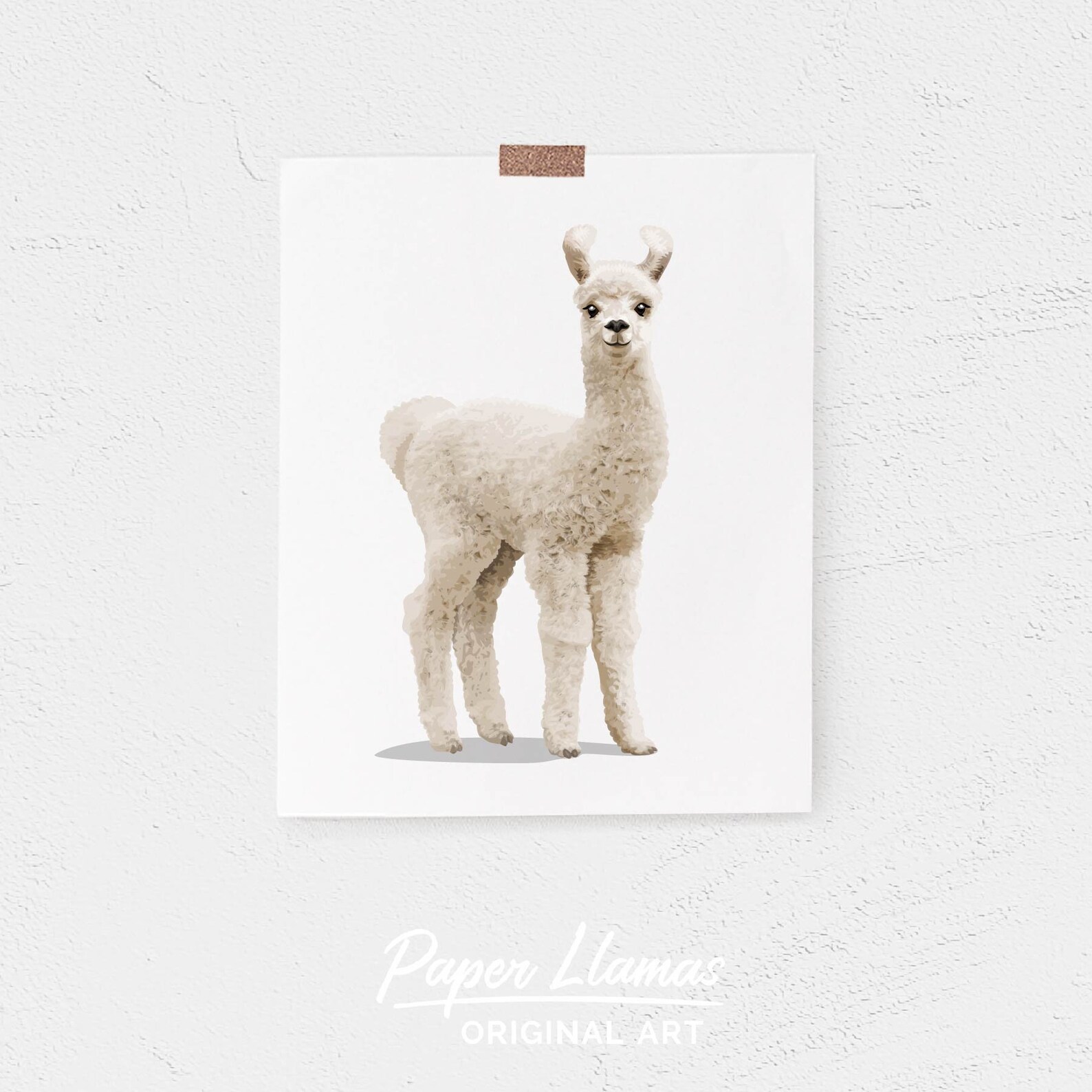 Baby Llama Art Print PRINTABLE DIGITAL DOWNLOAD Desert | Etsy
