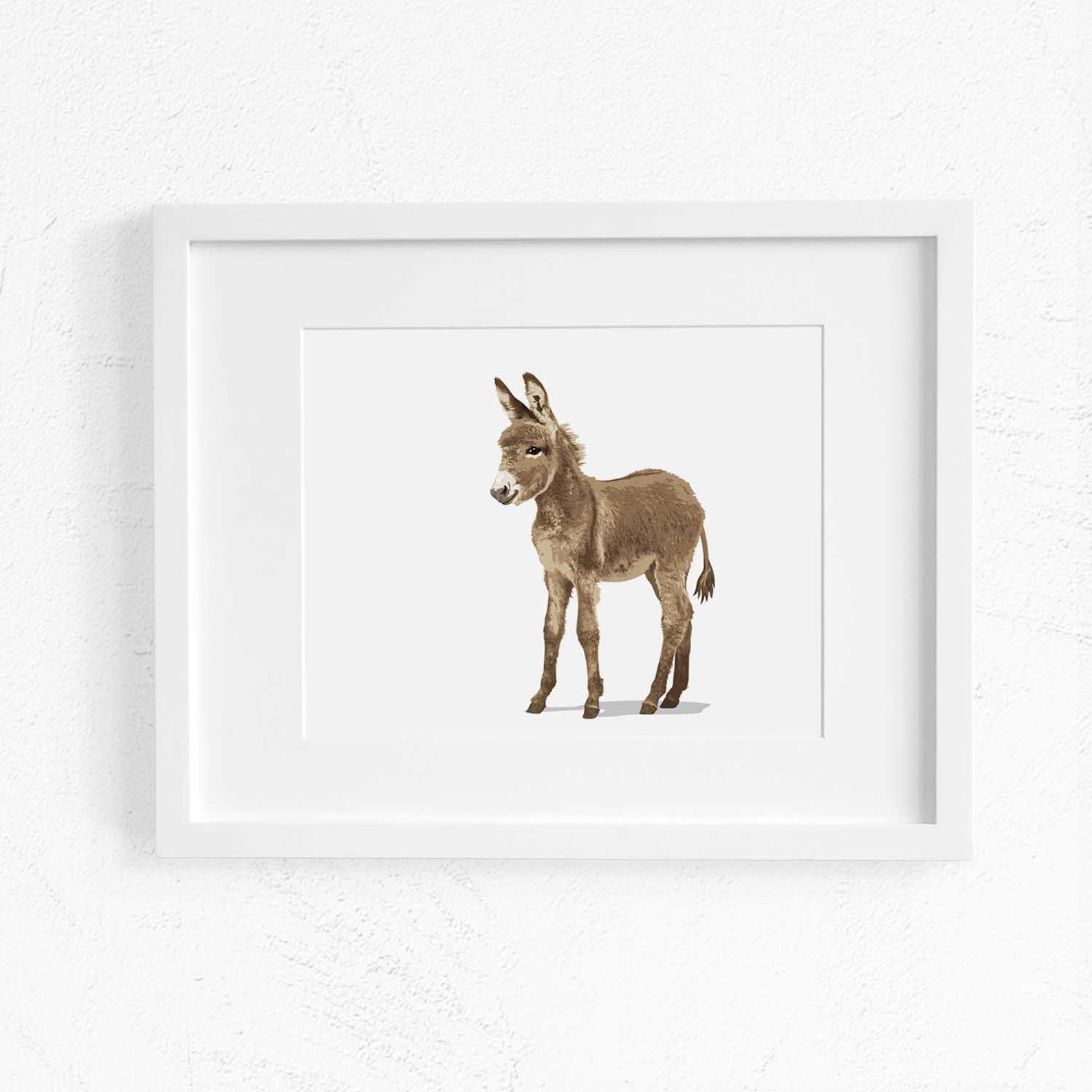 Baby Donkey Art Print PRINTABLE Desert Nursery Animal Etsy