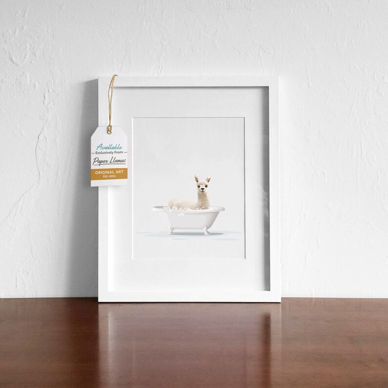 Funny Whimsical Bathroom Wall Art Farmhouse Animal Art Farm Animals in