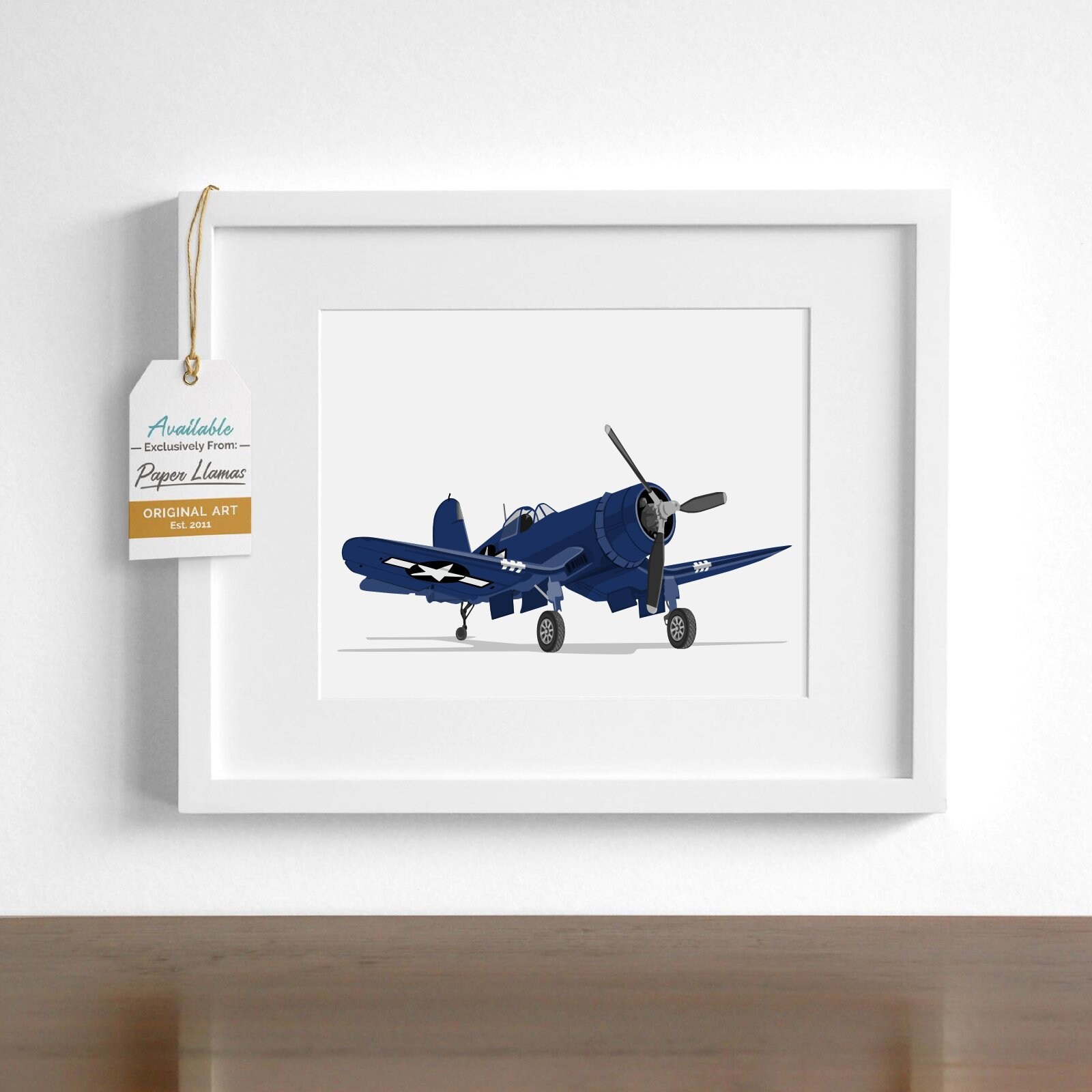 boys wall art airplane art print F4U Corsair pick your Etsy