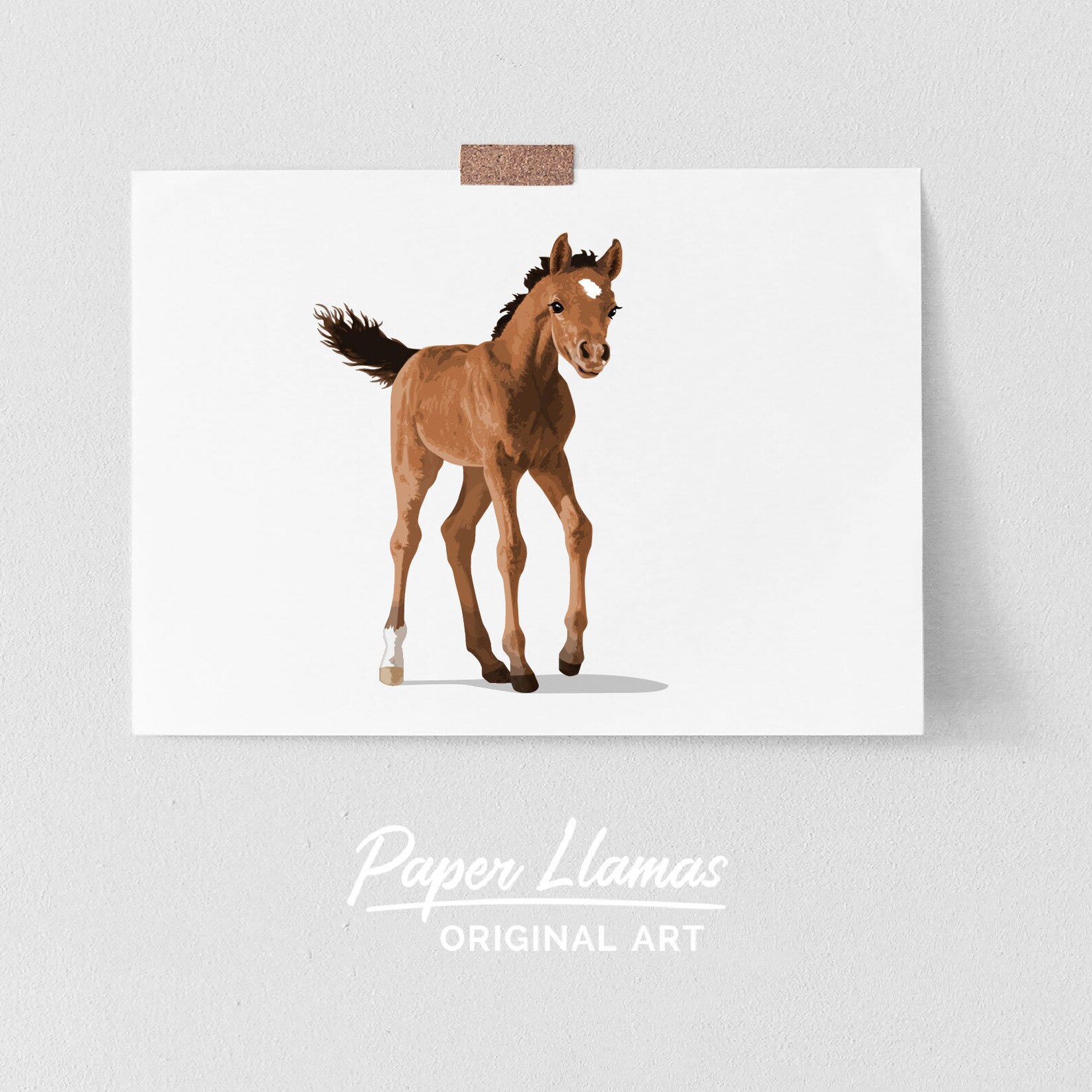 Baby Horse Art PRINTABLE Modern Farmhouse Farm Animal - Etsy