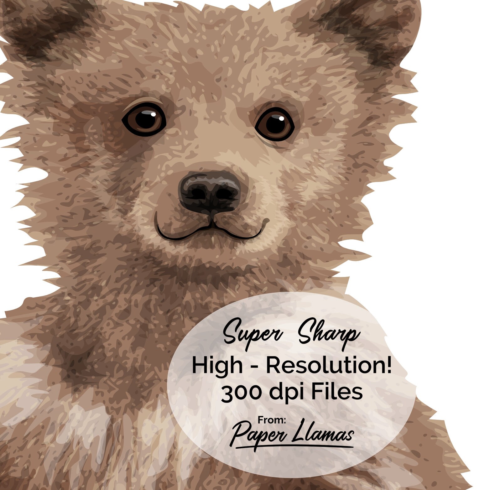 Baby Bear art PRINTABLE woodland bear cub nursery art | Etsy