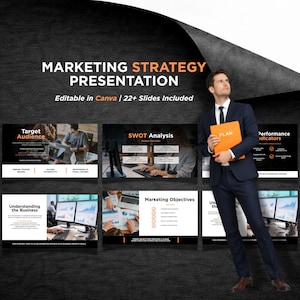 Marketing-Strategy Präsentationsvorlage | Kundenvorschlag Deck (Digitaler Download)