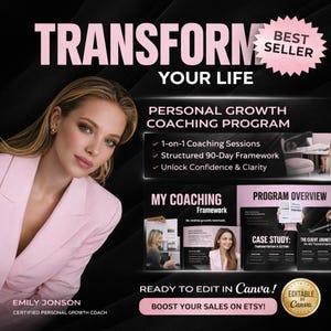 Coaching Program Sales Presentation Template Canva | Client Proposal Deck (Digital Download)