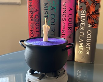 Fantasy Cauldron Bookshelf Decor | Interchangeable Hand Display | Unique Book Lover Gift | Funny Bookshelf Decoration