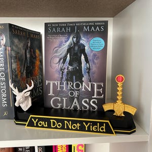 You Do Not Yield | Fantasy Book Display | Sword & Stag Bookshelf Decor | Book Lover Gift