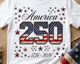 USA 250th Anniversary PNG, America 1776–2026 Semiquincentennial Design, Happy Birthday America Shirt PNG, 250 Years of Freedom  Download
