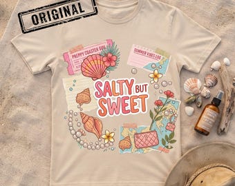 Shell Yeah PNG | Salty But Sweet Sublimation Design | Coastal Girl PNG | Beach Vibes Clipart | Summer PNG | Preppy Coastal Art