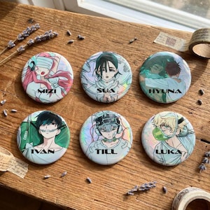 Holografische speld Alien Stage, ALNST-animebadge, Ivan Till Mizi Sua Luka Hyuna-pin, verzamelobject tas accessoire webserie