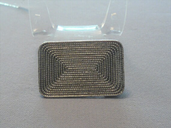 Silver Three Dimensional Effect Designer Rectangu… - image 1