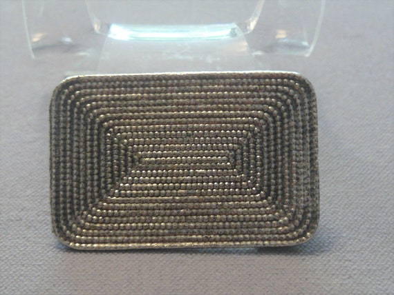 Silver Three Dimensional Effect Designer Rectangu… - image 2