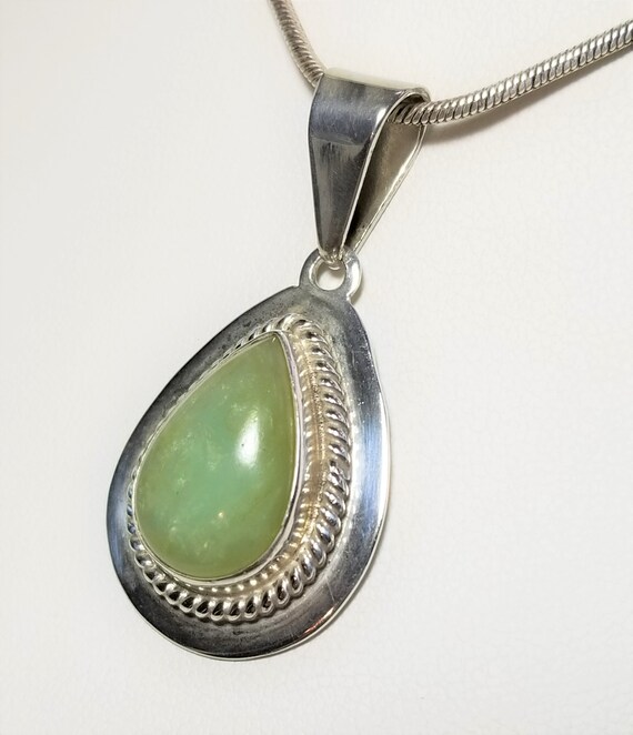 Sterling Silver Blue Andean Opal Pendant - image 2