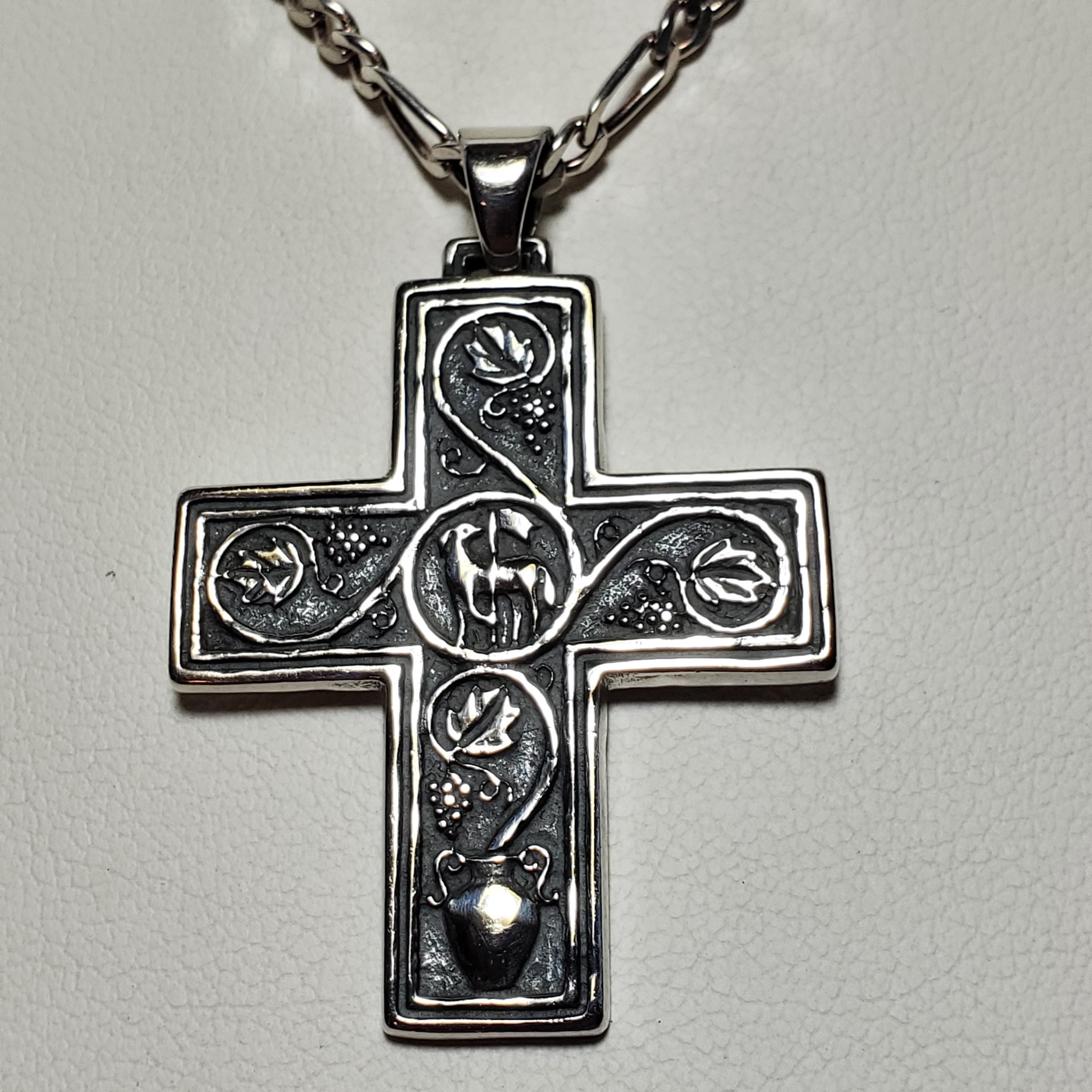 James Avery Retired Sterling Silver Cross Lamb of God Vine