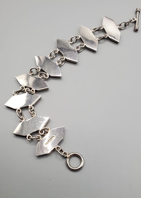 Natural Larimar Sterling Silver Toggle Bracelet - image 7