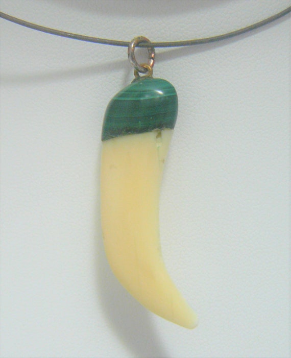 Claw  Malachite Gemstone Pendant/Charm