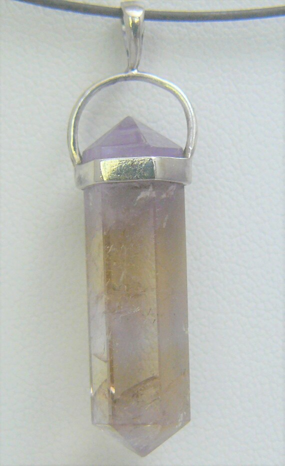 Fluorite Crystal Point Gemstone Sterling Silver P… - image 3