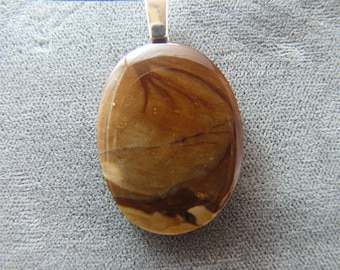 Owyhee Jasper Sterling Silver Pendant with 18" Chain