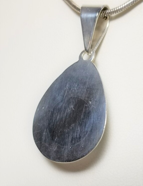 Sterling Silver Blue Andean Opal Pendant - image 3