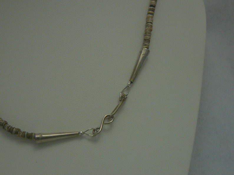 Turquoise Gemstone Heishi Bead Sterling Silver Southwestern Necklace