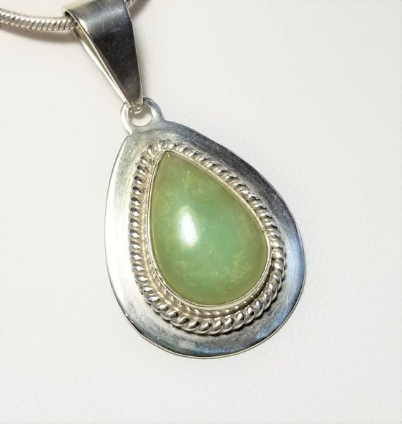 Sterling Silver Blue Andean Opal Pendant - image 1