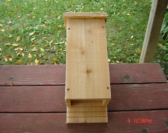 3 Chamber Handcrafted Bat House, Box made from Cedar New Mosquito Control
