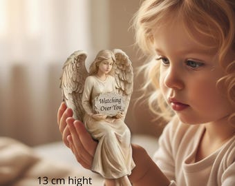 Resin Angel Shelf Sitter-beeldje, Memorial Comfort Decor (13 cm)