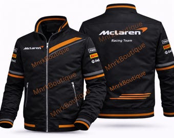 McLaren Men's Racing Black Bomber Motorsport Style jacket