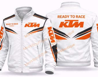 Neue KTM Herren Racing White Softshell Motorrad-Biker bereit für die Rennjacke