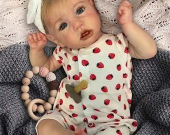 Muñeca bebé reborn de silicona completa de 40 cm (16 pulgadas) hecha a mano, realista, muñeca de arte de recién nacido realista, regalo de cumpleaños para niños, muñeca de silicona coleccionable
