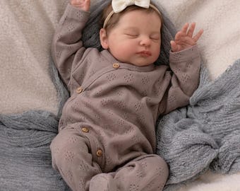 Poupée bébé garçon réaliste de 19 po. Reborn | Nouveau-né reborn réaliste | Art Reborn à collectionner pour cadeau | Corps en vinyle lesté Reborn