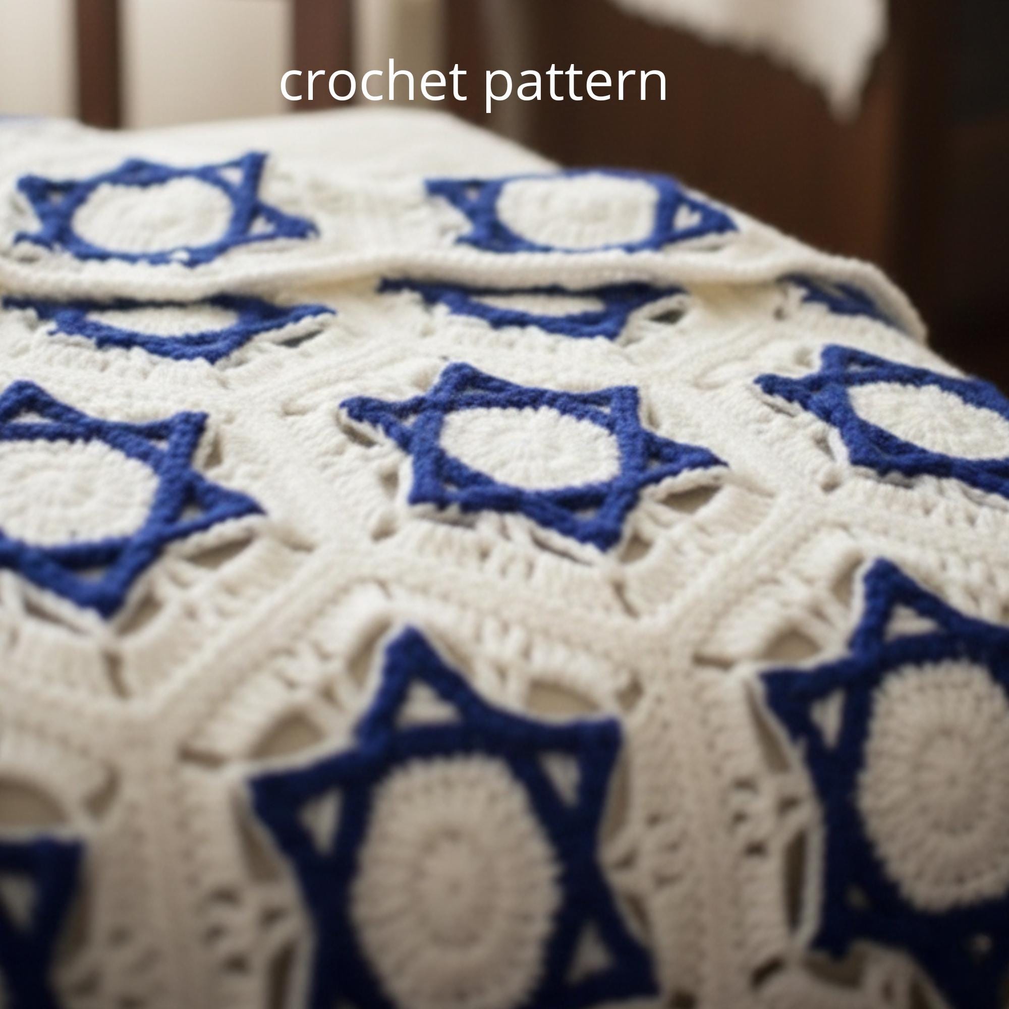 Star of David Crochet Pattern PDF Hanukkah Blanket Digital Download - Etsy