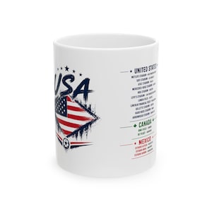 USA America United States USMNT World Cup 2026 Mug Soccer Fan Football Gift Modern Glossy New Quality Cup image 1