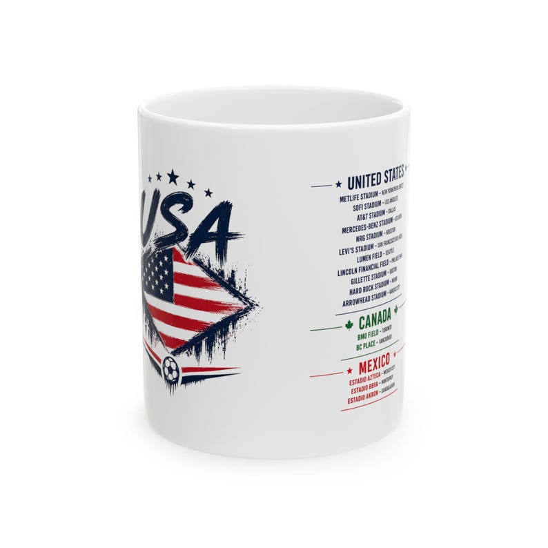 USA America United States USMNT World Cup 2026 Mug Soccer Fan Football Gift Modern Glossy New Quality Cup image 1
