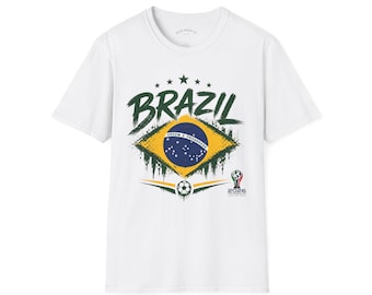 Maglietta da calcio Brasile Brasileia Coppa del Mondo 2026, top per tifosi, maglia da calcio, regalo moderno, elegante e di qualità