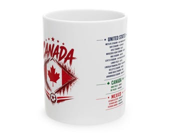 Canada World Cup 2026 Mug Soccer Fan Football Gift Modern Glossy New High Quality Vibrant Cup