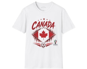 Maglietta da calcio Canada World Cup 2026, top per tifosi, regalo di calcio, moderno, elegante e di qualità.