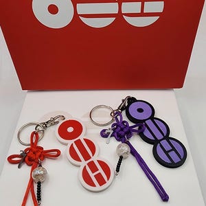 BTS K pop inspired 3D printed keychains with charms