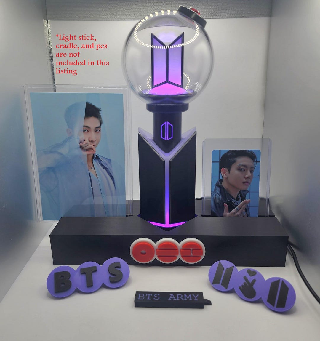 BTS Inspired 3D Printed Light Stick Cradle Holder and Pc Holder - Etsy