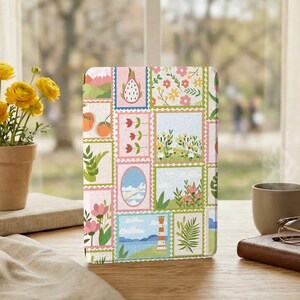 Paperwhite 12 11 10 Gen、6インチ 6.8インチ 7インチ Kindle、Kobo Clara 2022 2024 Kindle カバー用のヴィンテージパッチワークフローラルKindleケース（ハンドストラップ付き）