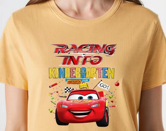 Racing Into Kindergarten Shirt | Lightning McQueen Back to School Tee | Class of 2038