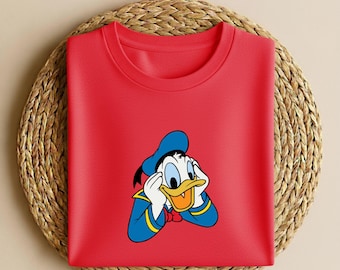 Chemise rétro Donald Duck, t-shirt classique personnage de Disney, collection vacances magiques en famille