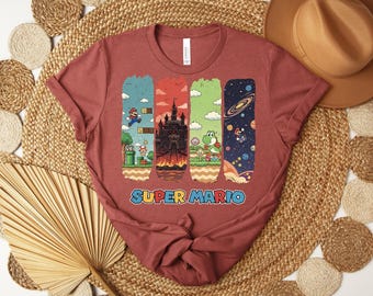 Super Mario Retro Game Shirt, Nintendo World Trip Tee, Mario Bros Yoshi Bowser Shirt, Vintage Video Game Apparel