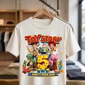 Toy Story 5 Birthday Shirt | Andy's Room 2026 Family Tee | Woody Buzz Gift image 13