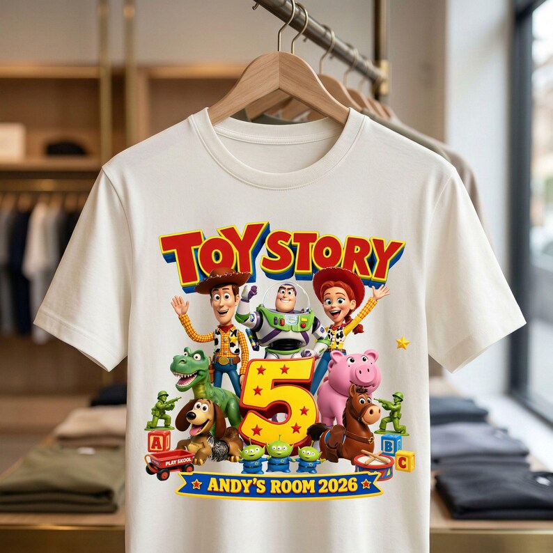 Toy Story 5 Birthday Shirt | Andy's Room 2026 Family Tee | Woody Buzz Gift image 13