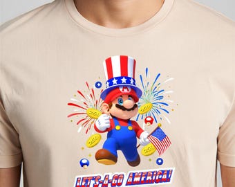 Super Mario America 250th Anniversary Shirt, USA 1776-2026 Patriotic Mario Tee